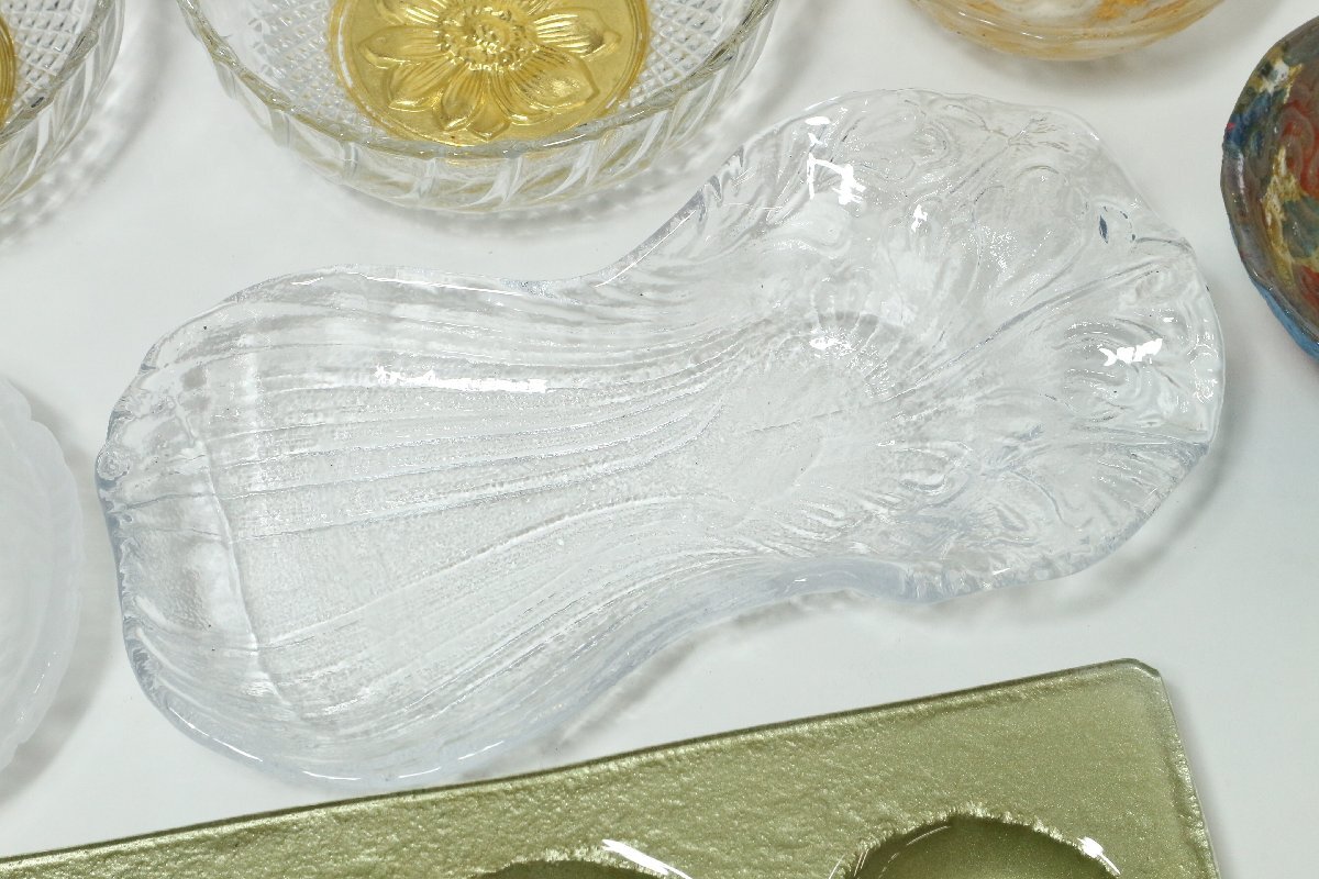 益子焼作家 坂田甚内 ガラス波状紋四方皿 箱なし 益子焼作家 坂田甚内