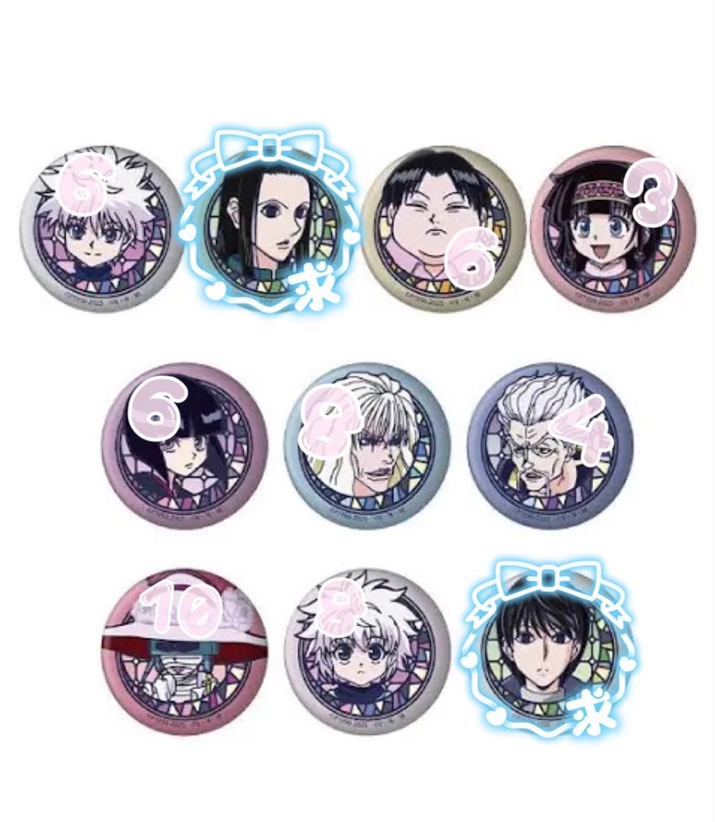 HUNTER×HUNTER 切り絵シリーズ 和紙缶バッジ-ゾルディック家 イルミ