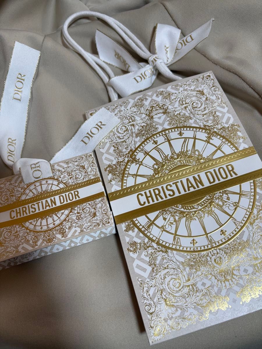 DIOR ディオール Dior 紙袋 ショッパー リボン ホリデー クリスマス