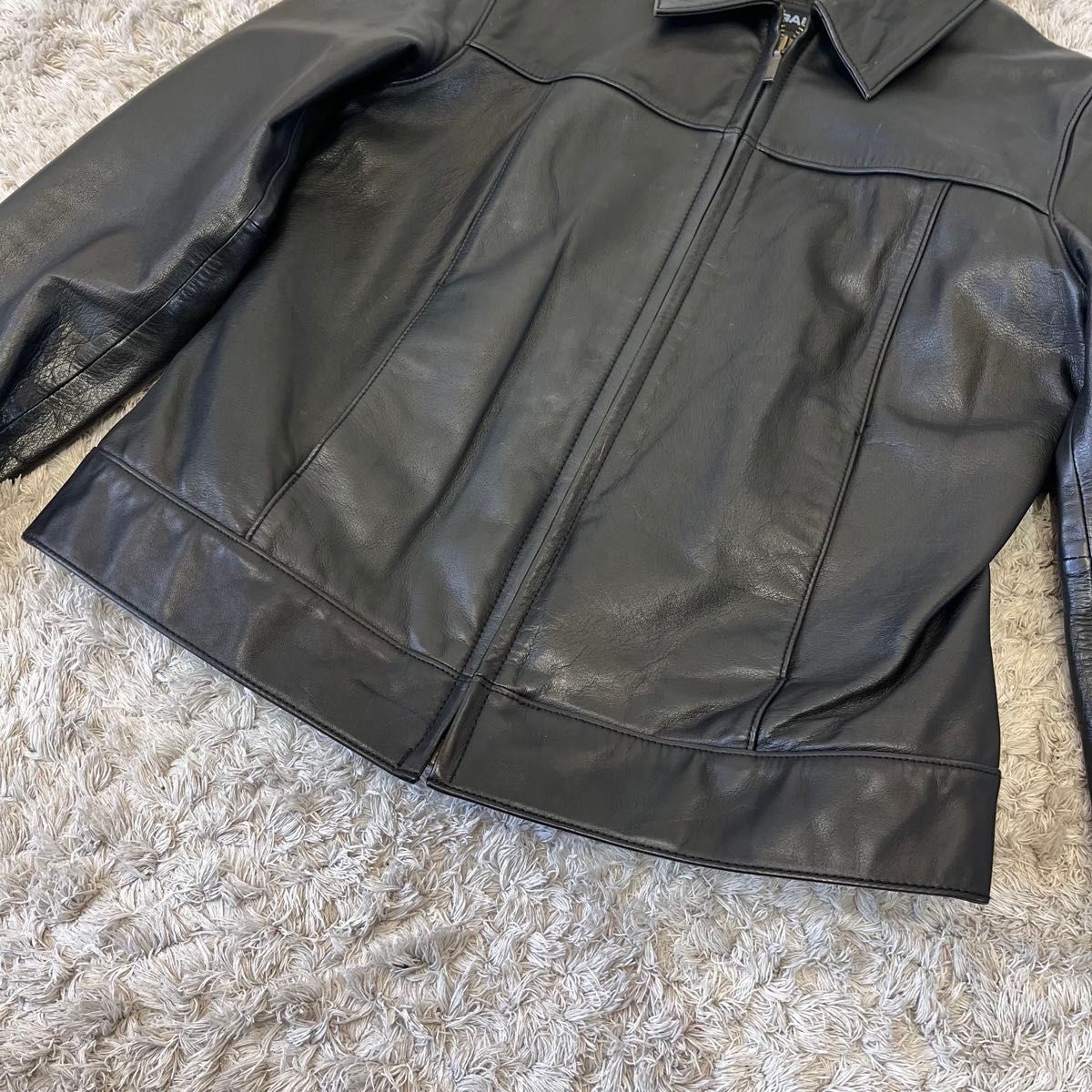 OLD GAP ギャップ 本革 襟付き シングルライダース レザージャケット