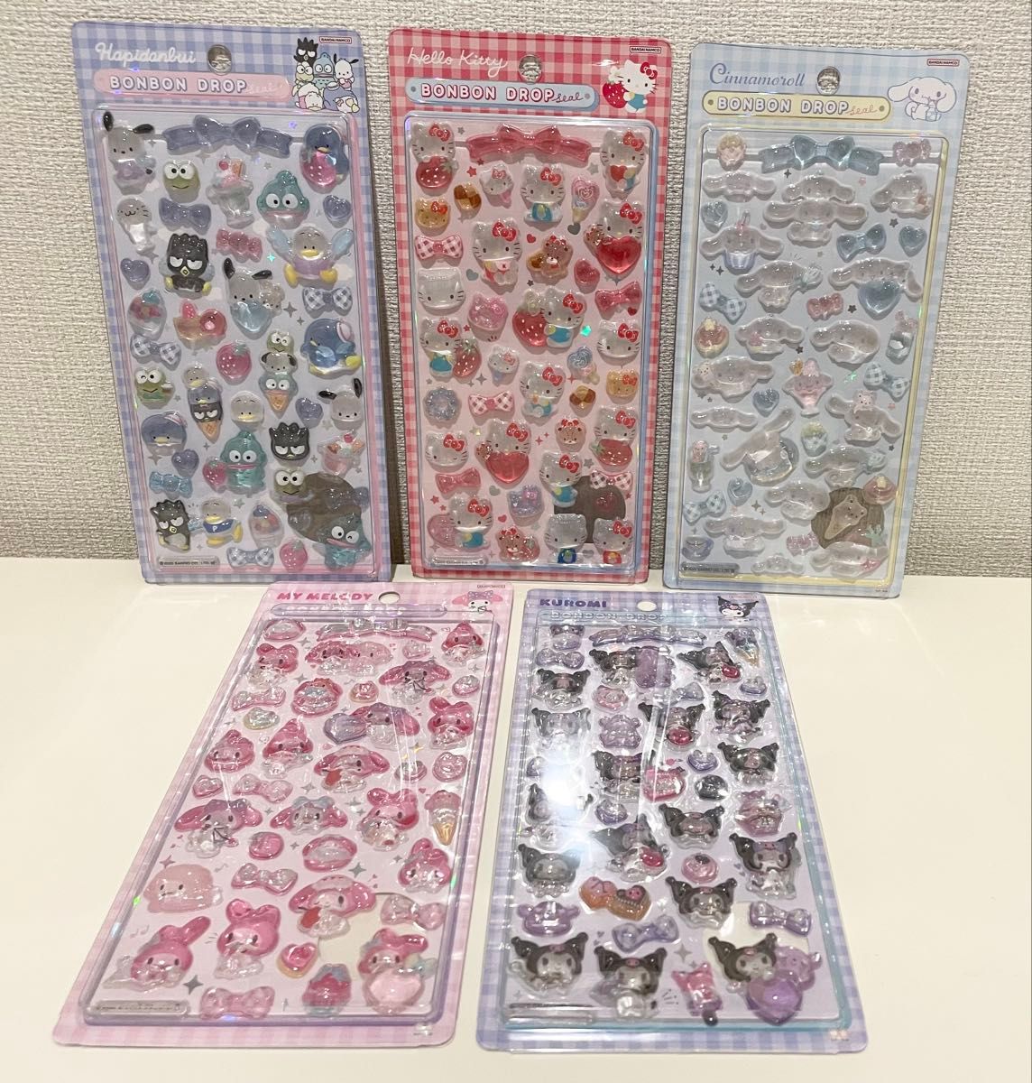 ボンボンドロップシール プチドロップステッカー キティ マイメロディ