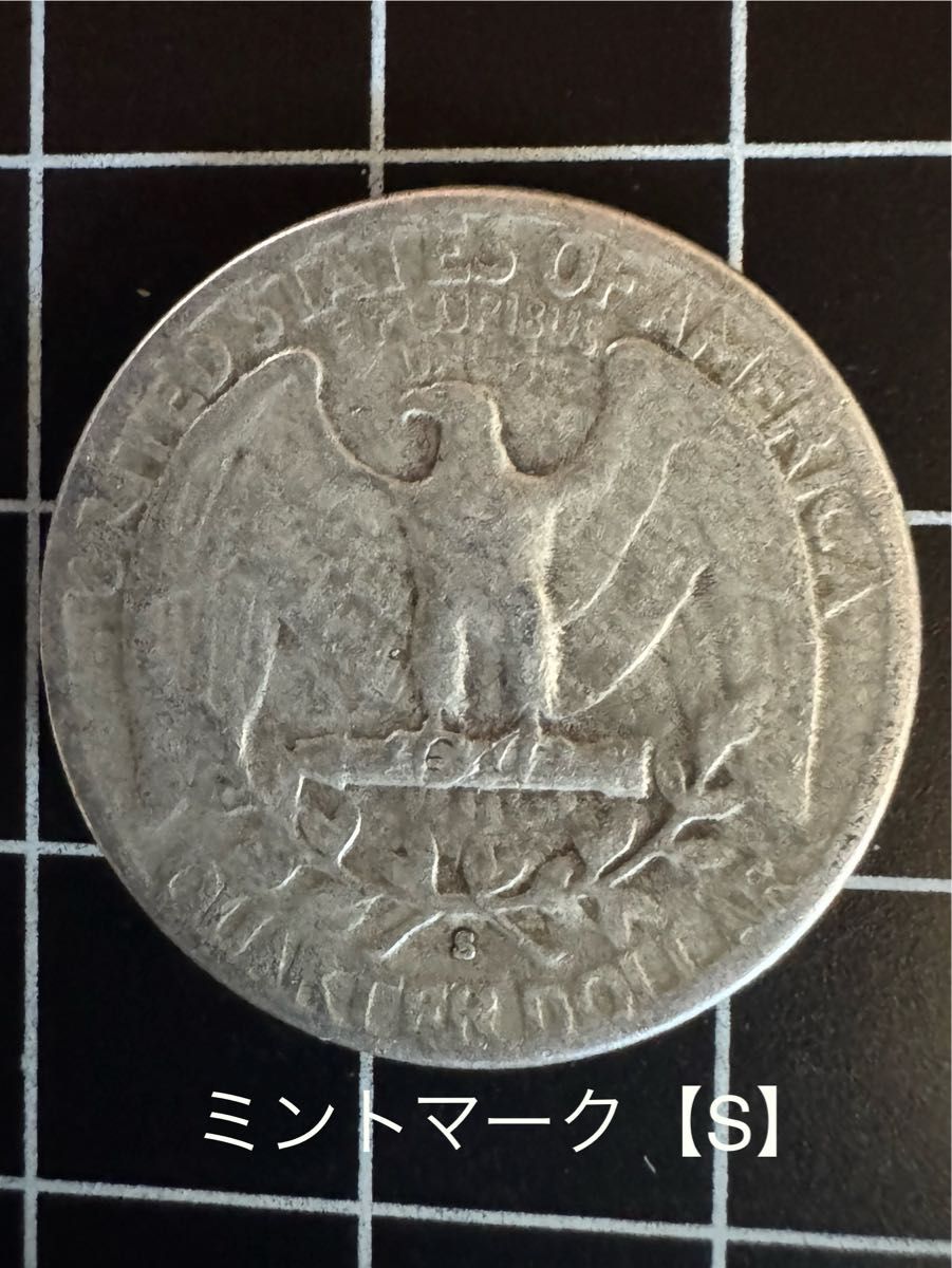 希少】アメリカ 25セント銀貨 5枚セット【ミントマーク有り3枚(S