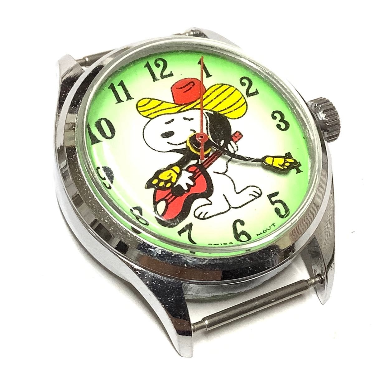 レトロ＆ビンテージ】70年代 スイス製 ピーナッツ スヌーピー 手巻き