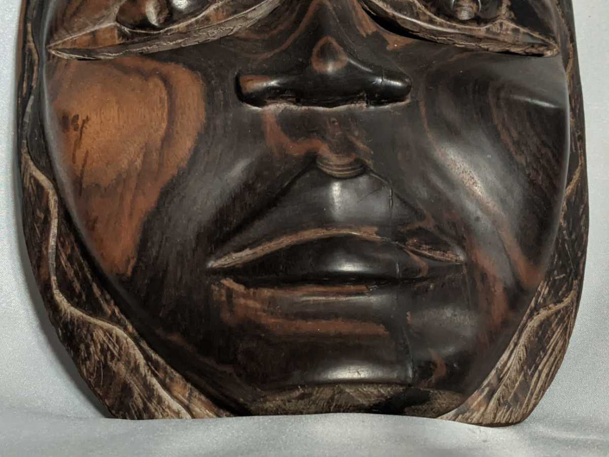Yahoo!オークション - アフリカ セネガル 木彫 お面 マスク 黒檀 エボ