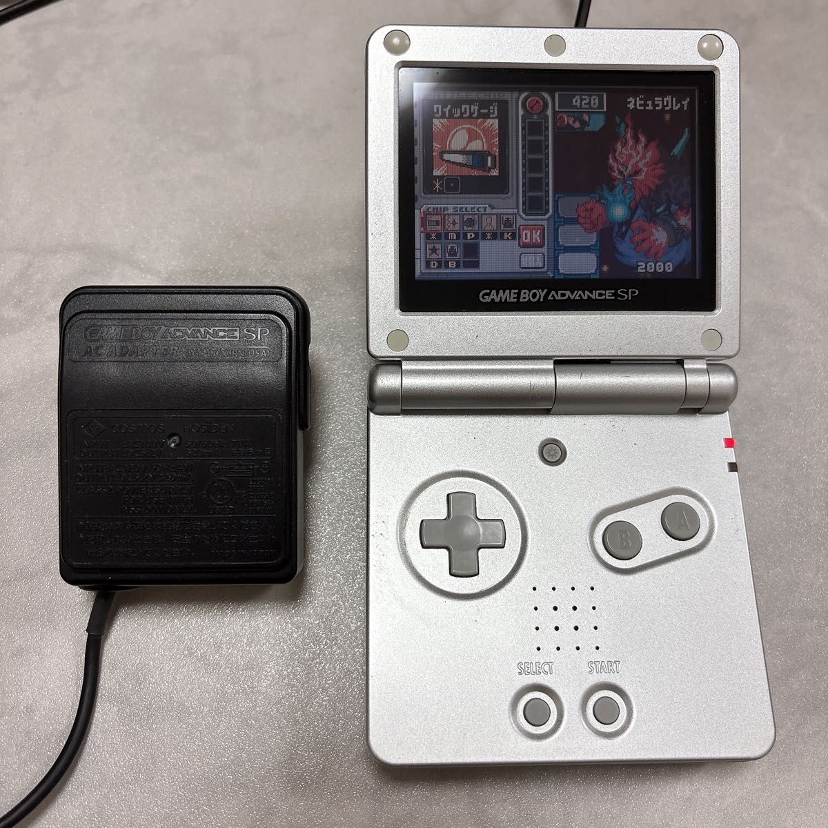 バッテリー強化版】GBA SP 本体＋ロックマンエグゼ5セット 動作確認済