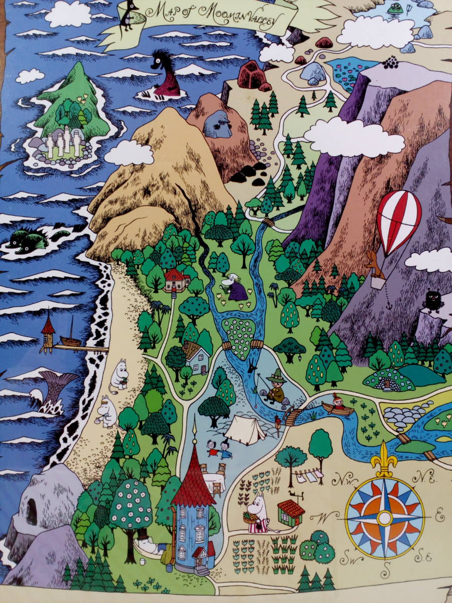 激レア！1999年フィンランド産ムーミン谷の正確な地図シリアルナンバー