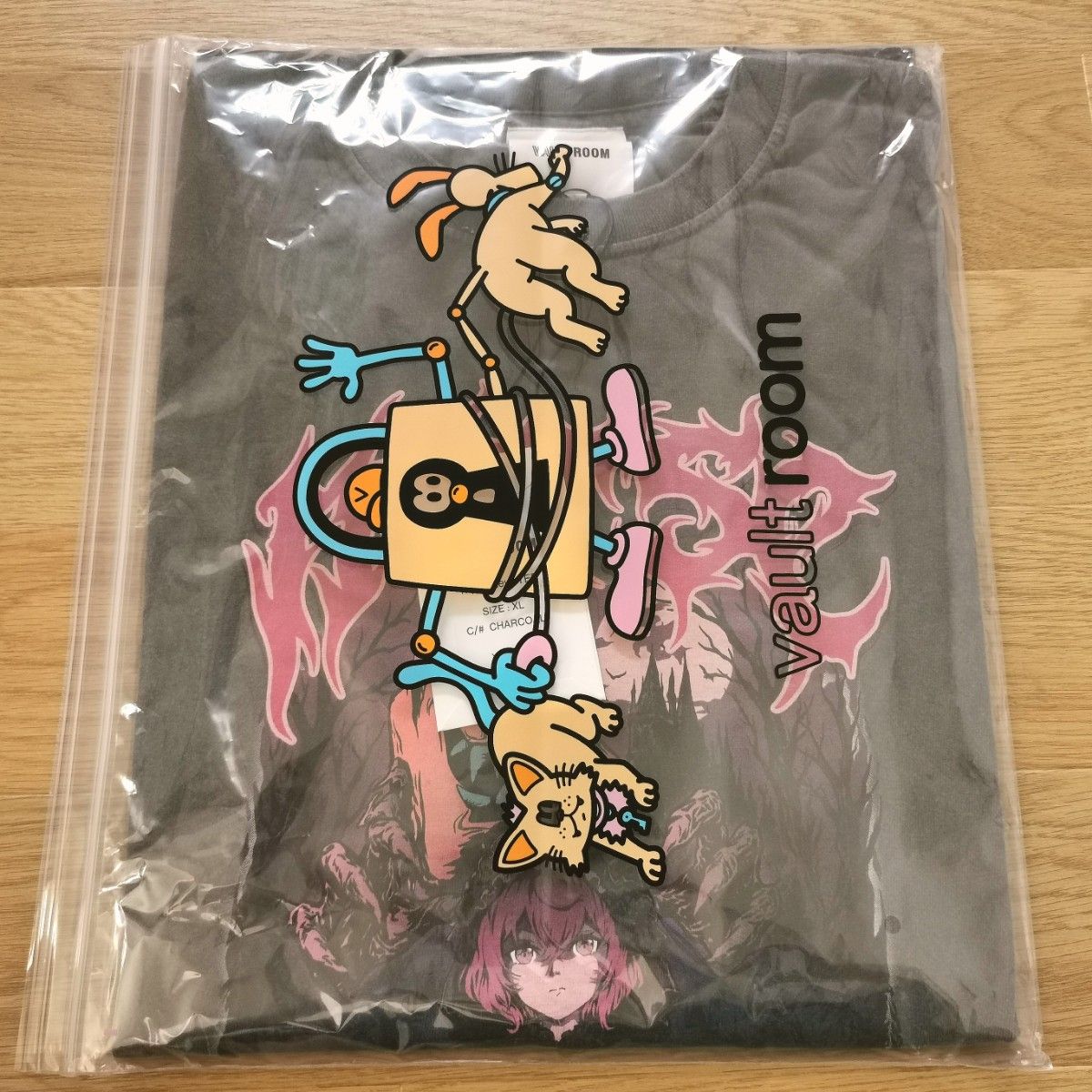 XL vaultroom x nqrse DEVIL TEE / CHARCOAL ボルトルーム なるせ