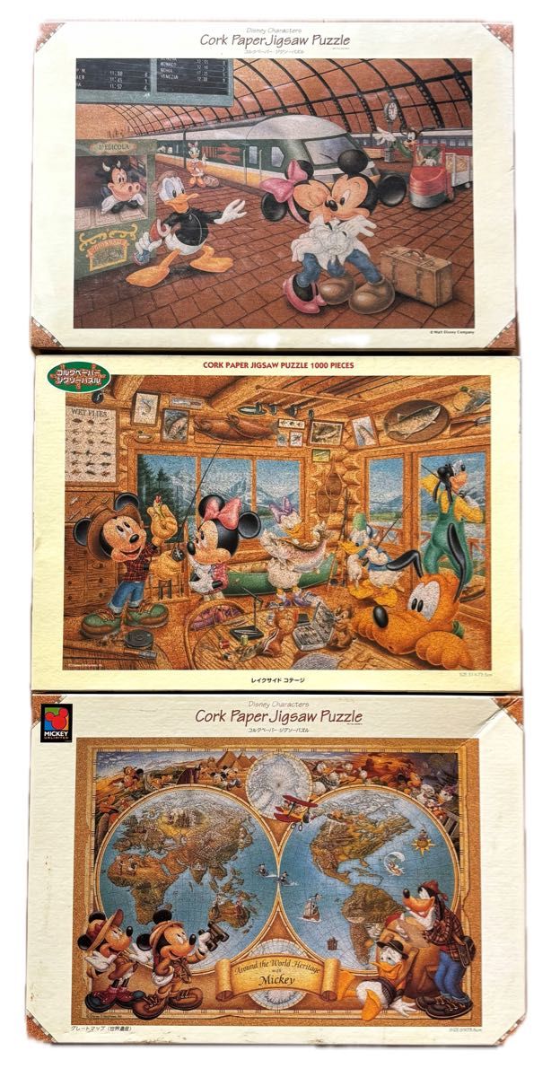 コルクペーパー ジグソーパズル 1000ピース ディズニー 3点セット