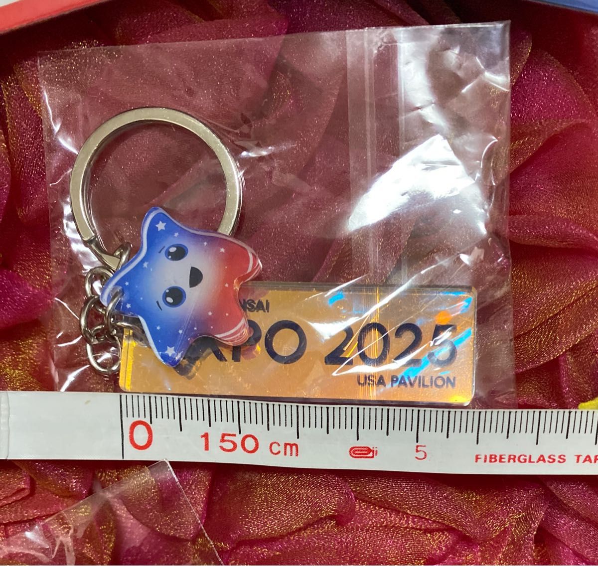 万博 アメリカ館 ぬいぐるみ キーホルダー キーリング アメリカ