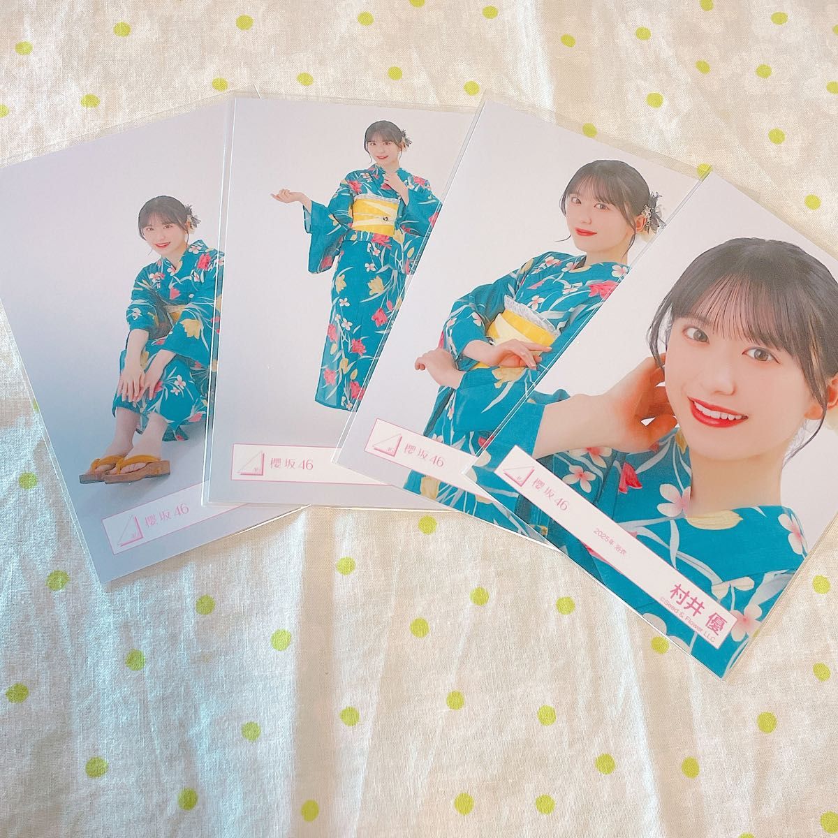 Y 櫻坂46 村井優 直筆サイン 浴衣2025 シ*ン様 (最終値下げ)櫻坂46