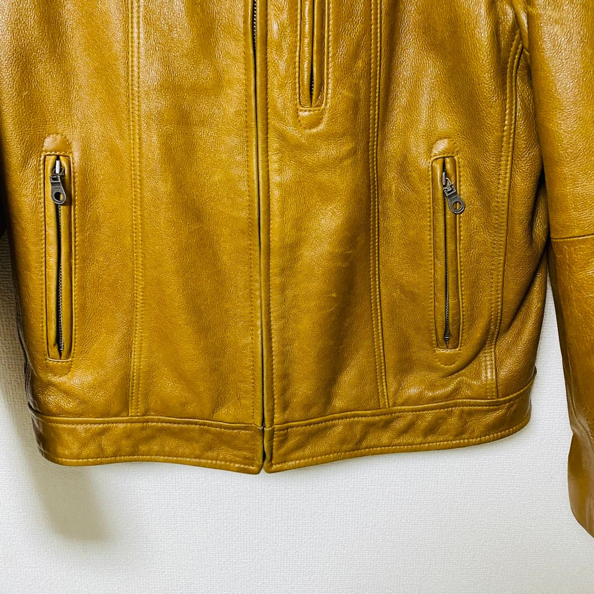 UNIQLO オールドユニクロ レザー シングル ライダース ジャケット M 本