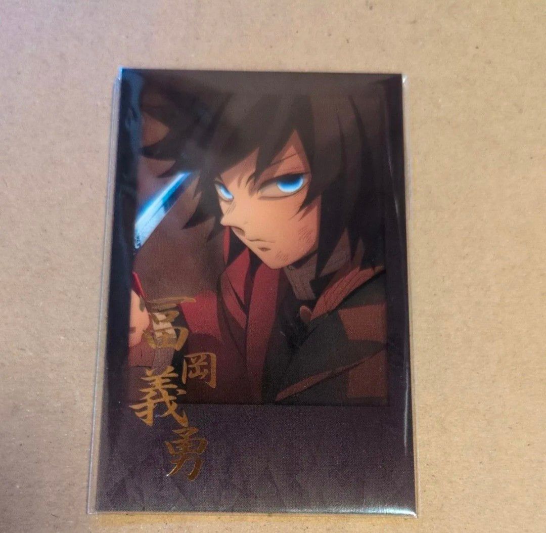 鬼滅の刃 チェキ風ブロマイド 缶バッジ 冨岡義勇 ワールドツアーWT