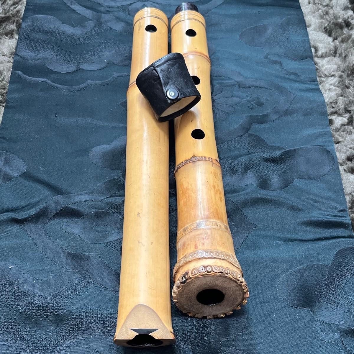 尺八 琴古流 在銘 2印 二尺管 中継ぎ籐巻き金 三線 【音出し確認済み