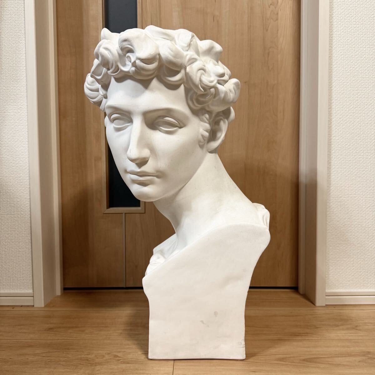 ジュリアーノ・デ・メディチ胸像（ミケランジェロ作）石膏像 美術品