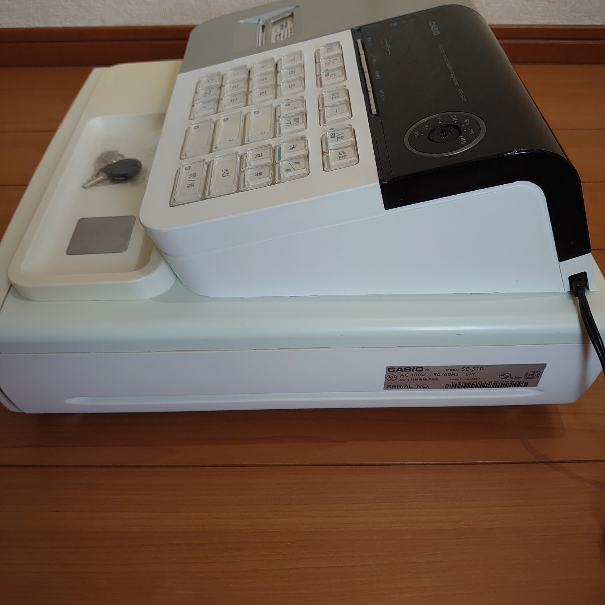 CASIO SE-S10 電子レジスター ドロワーキー、モードキーの鍵2本付き