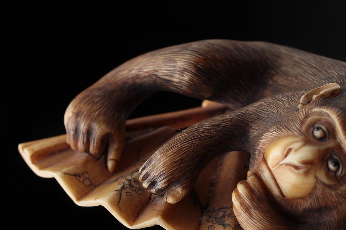 猿 日光 言わざる 根付 江戸 明治 キーホルダー 日光東照宮「三猿」を