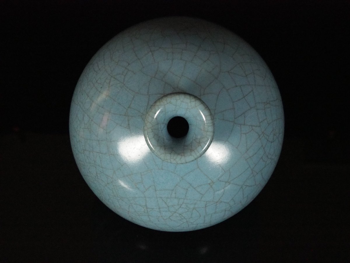 真作保証品 中島宏 青瓷釉彩壺 共箱・共布□本物保証□ 【