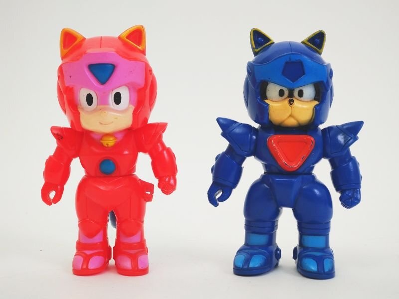 当時物】バンダイ キャッ党忍伝 てやんでえ ソフビ フィギュア