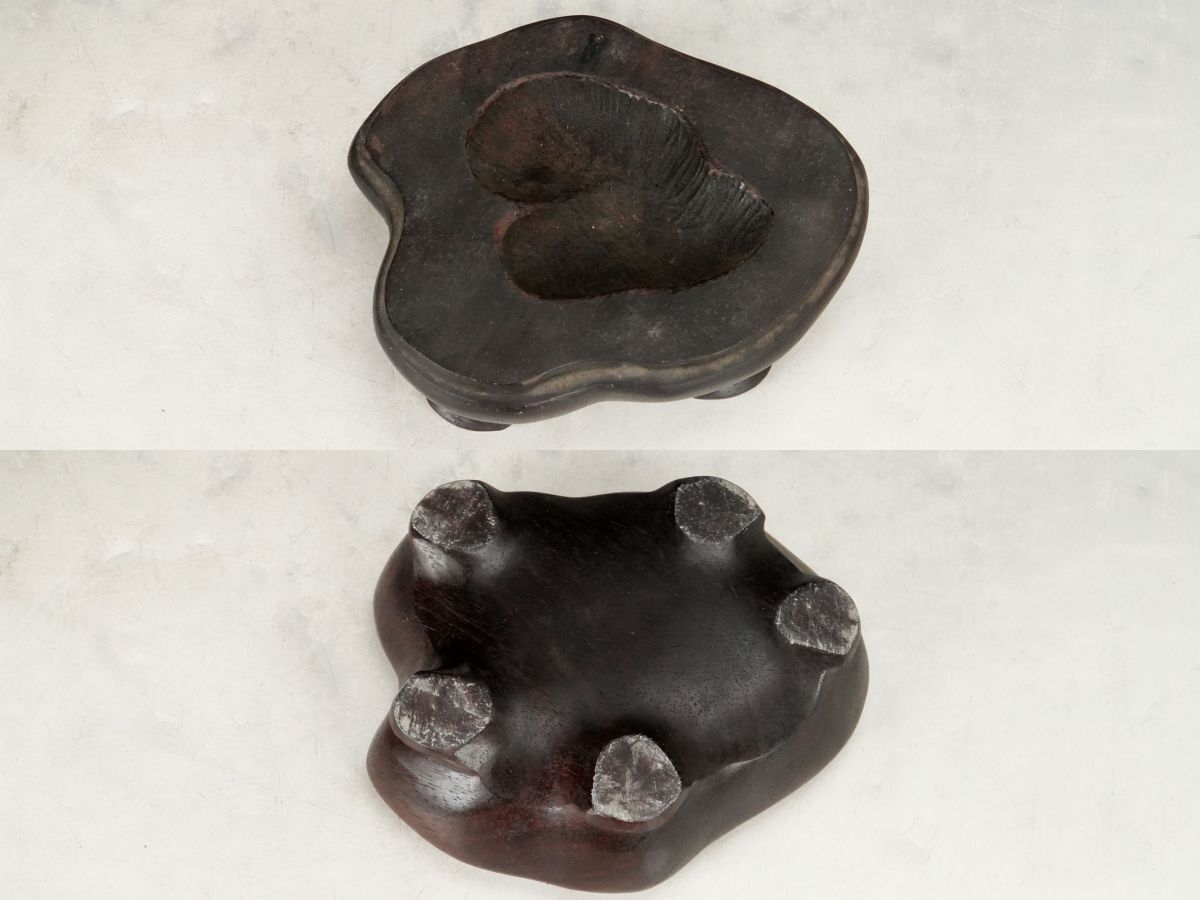 ISBS】安曇川石(台座付 あどがわ）「寿老人」 ウブ 添配 姿石 鑑賞石