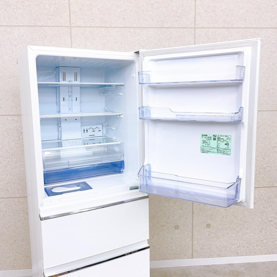 2020年製 三菱 ノンフロン冷凍冷蔵庫 330L MR-CX33E-W 3ドア