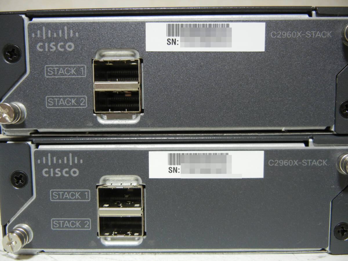 中古】2台SET Cisco WS-C2960X-48TS-L Catalyst 2960-Xシリーズ Stack