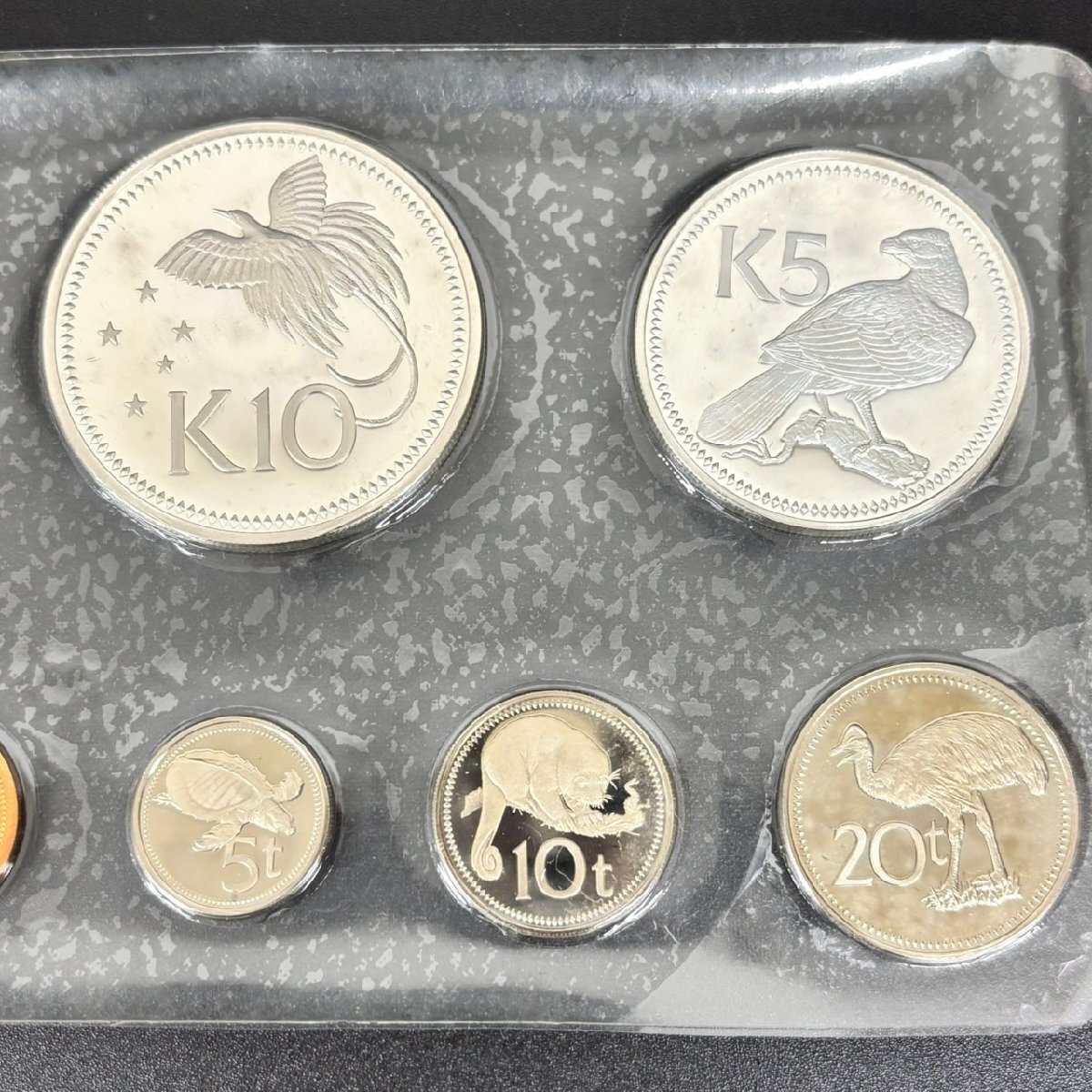 NK253 パプアニューギニア 1975年 初代コイン プルーフミントセット