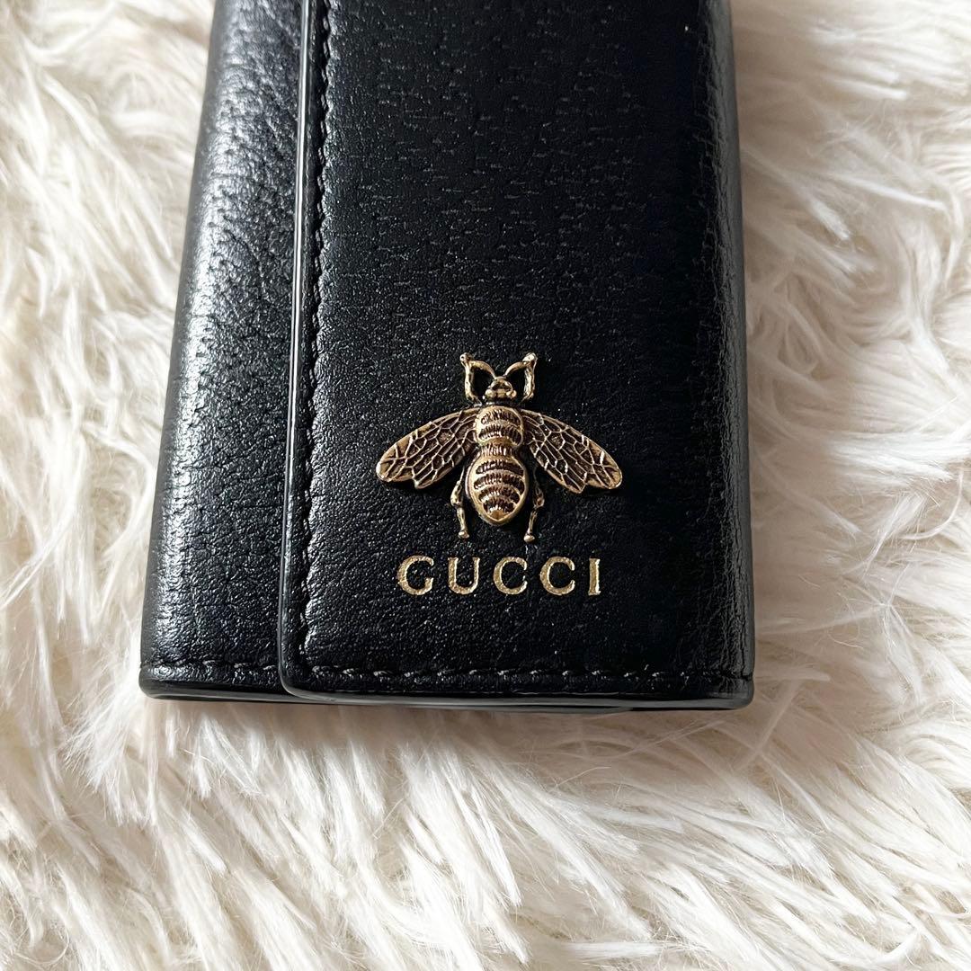 GUCCI アニマリエ ブラックレザー キーケース GUCCI グッチ アニマリエ