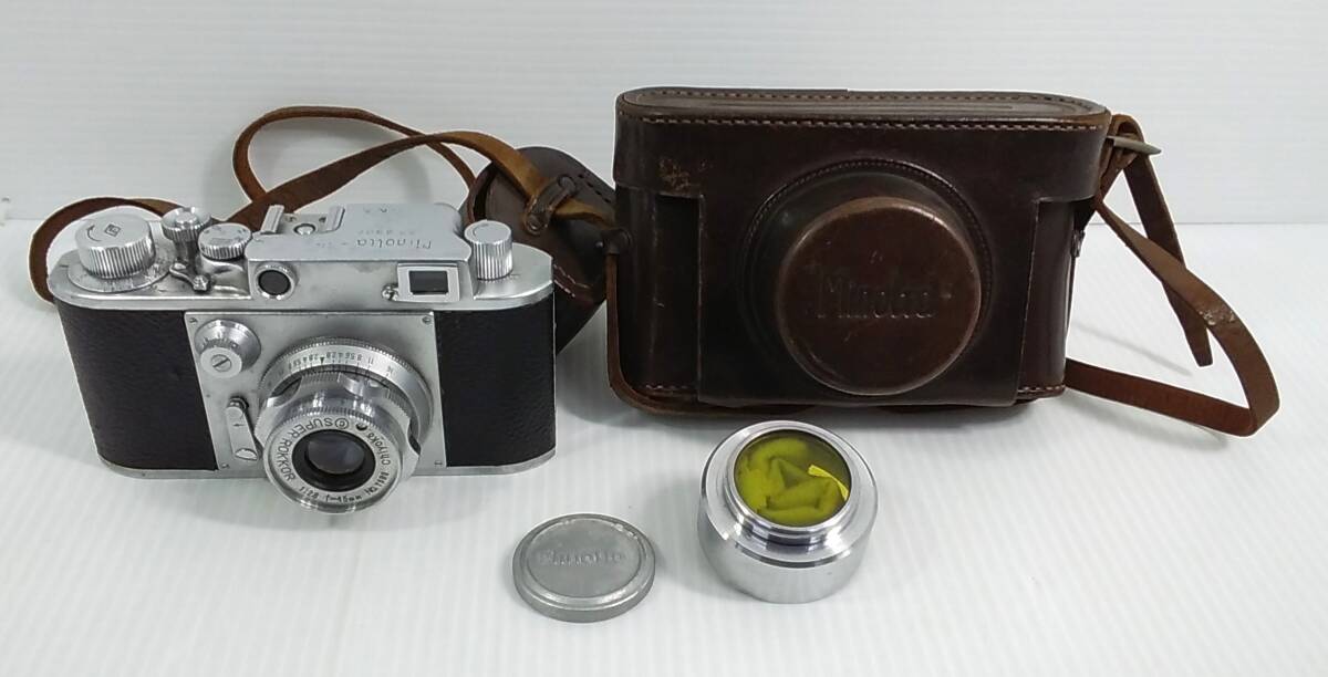 ジャンク Minolta-35 ミノルタ35 フィルムカメラ カメラケース付き