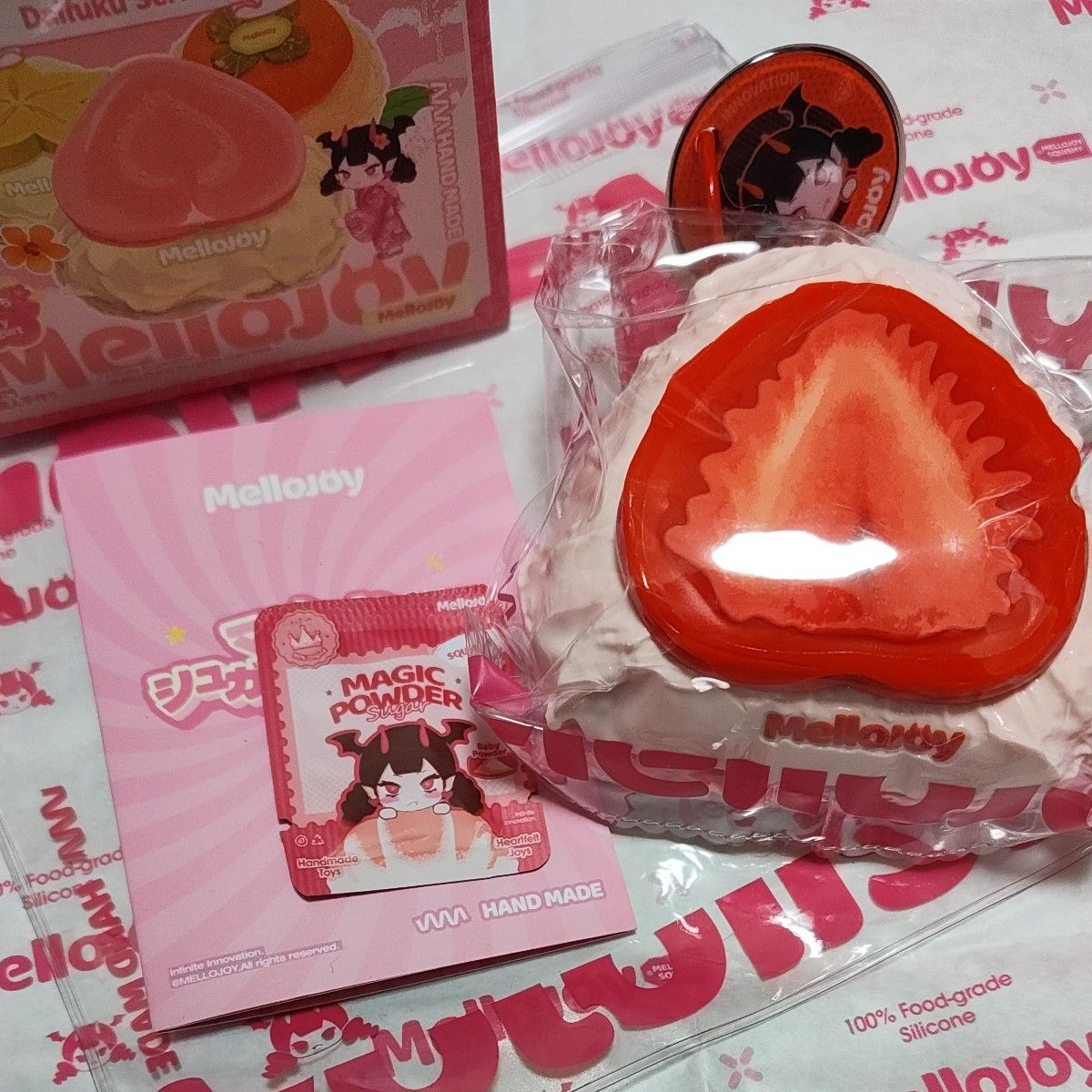 mellojoyスクイーズ クリームまみれ大福シリーズ ストロベリー 再販