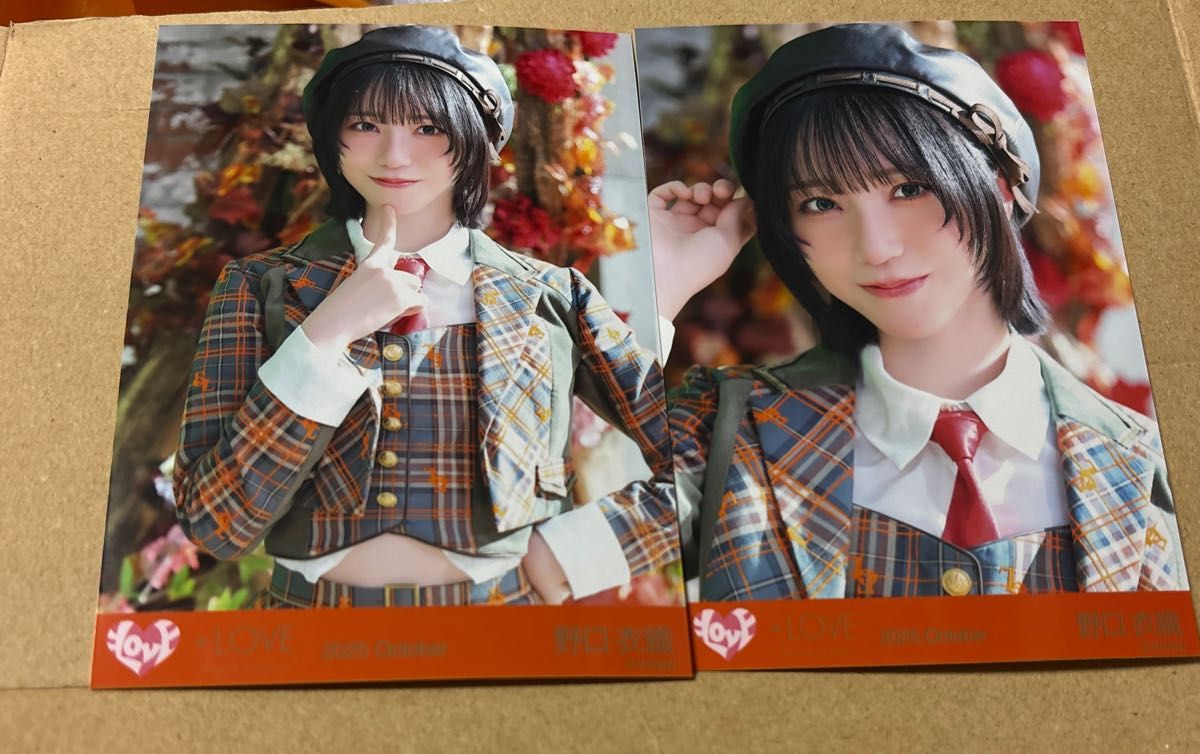 LOVE イコラブ 生写真 ラブソングに襲われる 歌唱 野口衣織 直筆 ヨリ