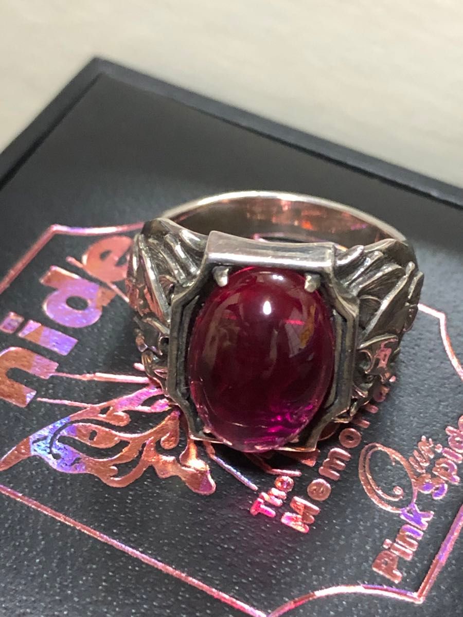 hide 13thメモリアルピンクスパイダーシルバー製リングヒデxjapan mfm