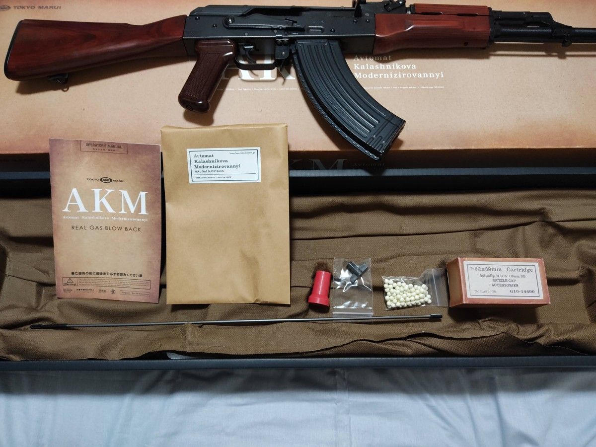 ほぼ未使用】東京マルイ AKM ガスブローバックマシンガン｜Yahoo