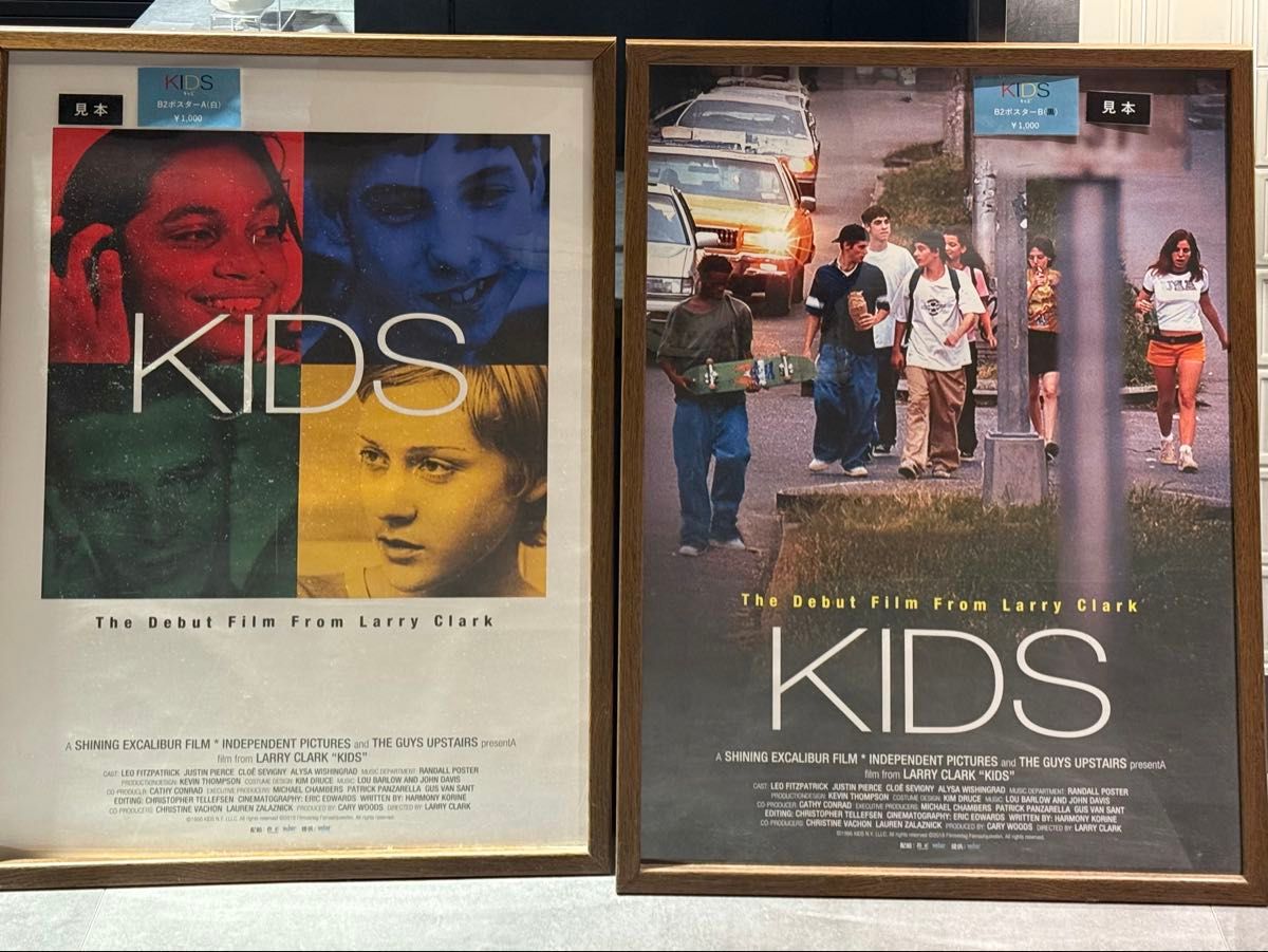 映画 KIDS キッズ ポスター 2枚セット ラリークラーク Larry Clark B2