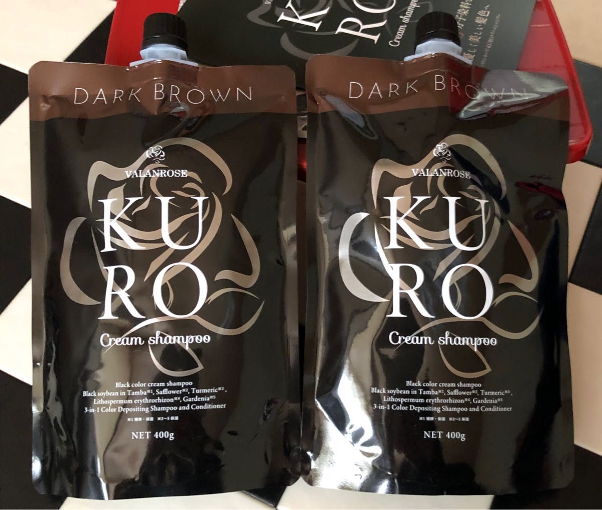 VR バランローズ KUROクリームシャンプー ダークブラウン400g×2個