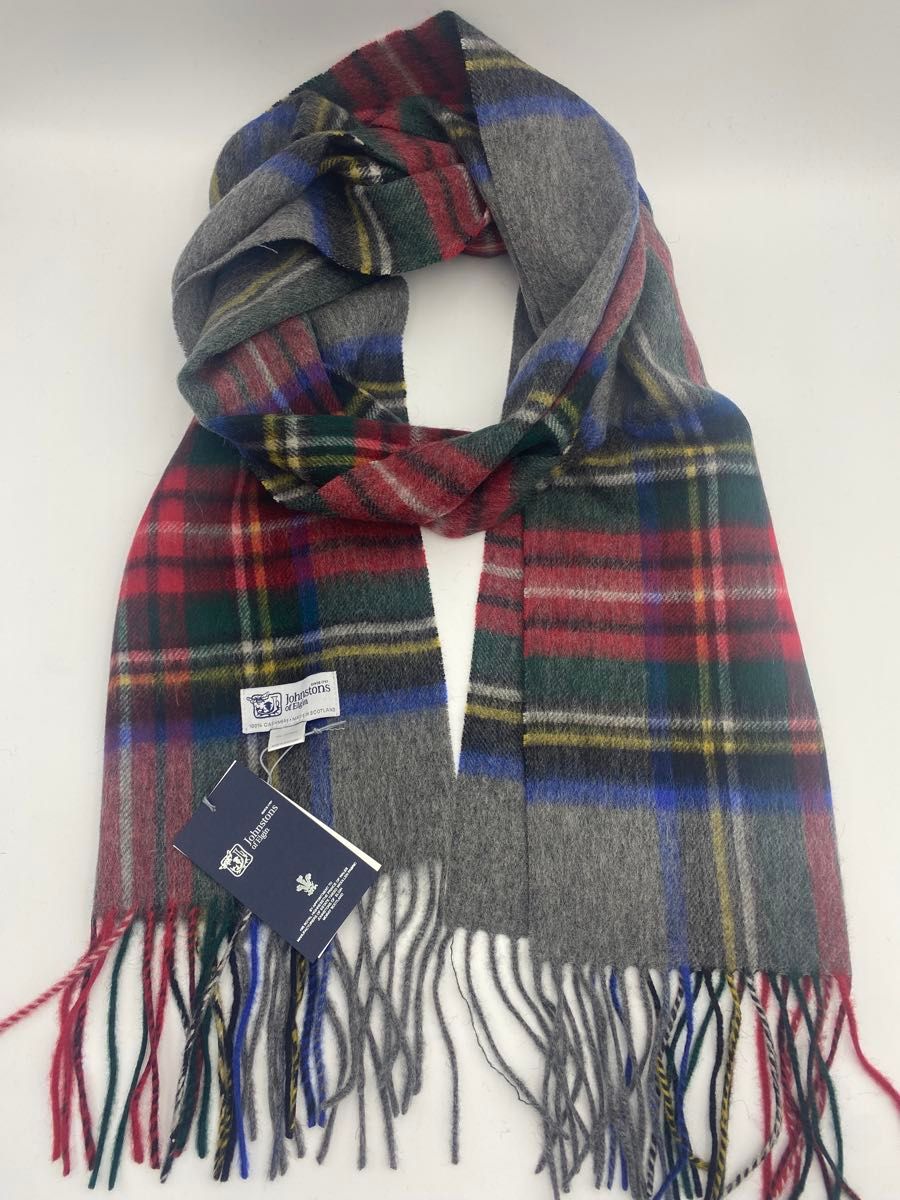 JOHNSTONS ジョンストンズ マフラー 中判タータンチェックストール