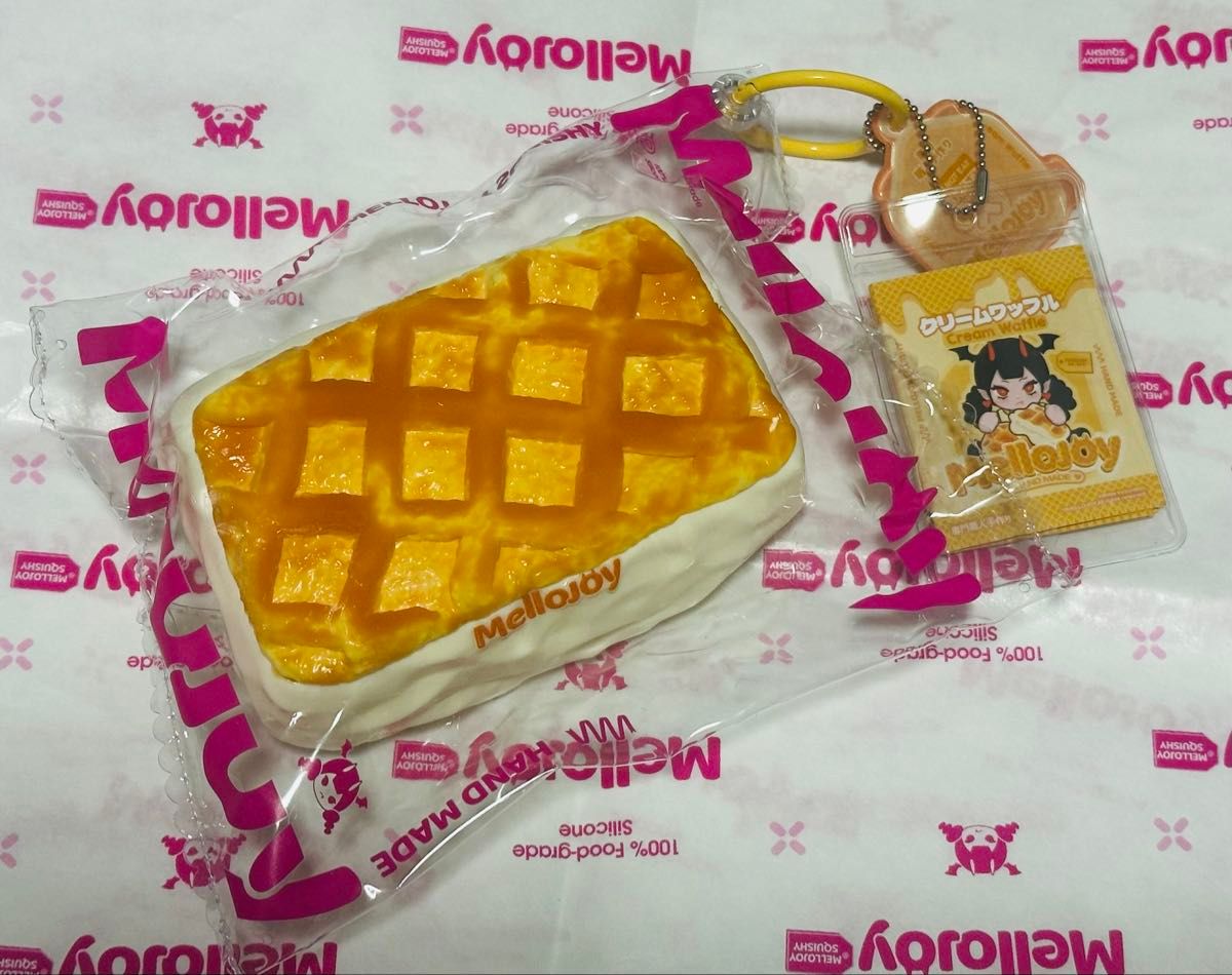 Mellojoy ワッフル 四角 スクイーズ クリーミークリーム メロジョイ