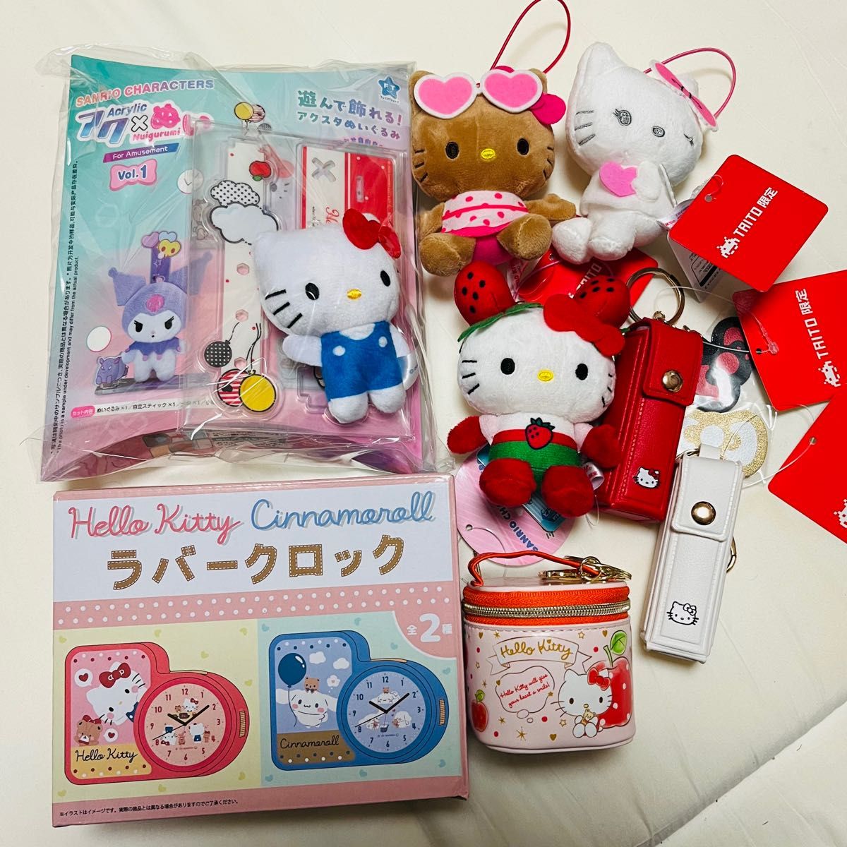 ハローキティ 時計 ぬいぐるみ ポーチ セット