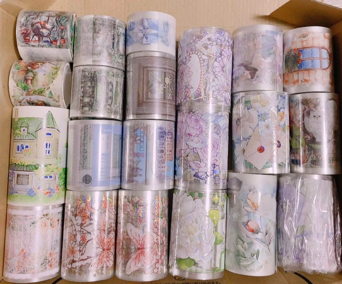 巻き売り PETテープ マスキングテープ まとめ売り 21本 海外マステ