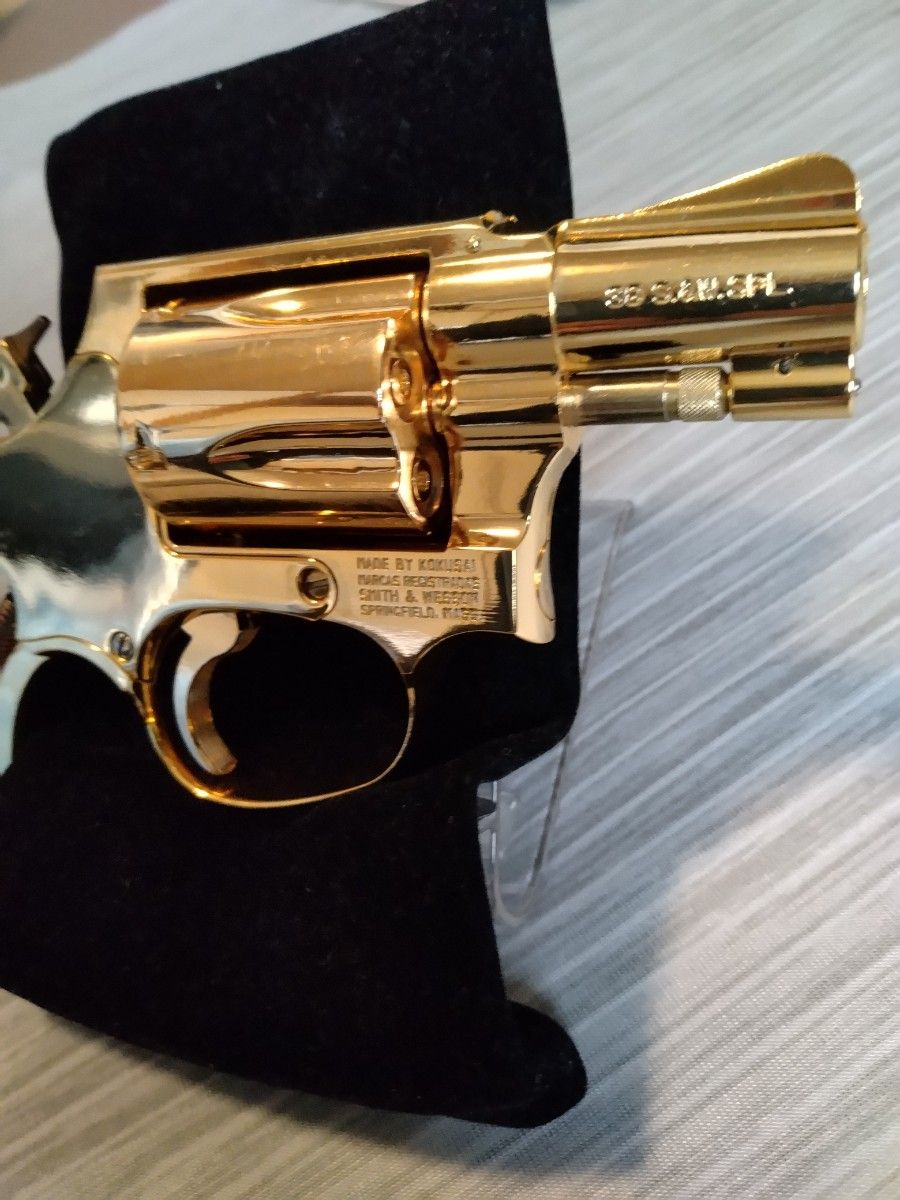美品❗️コクサイS&W M36 24kメッキ ゴールド モデルガン S&W M36
