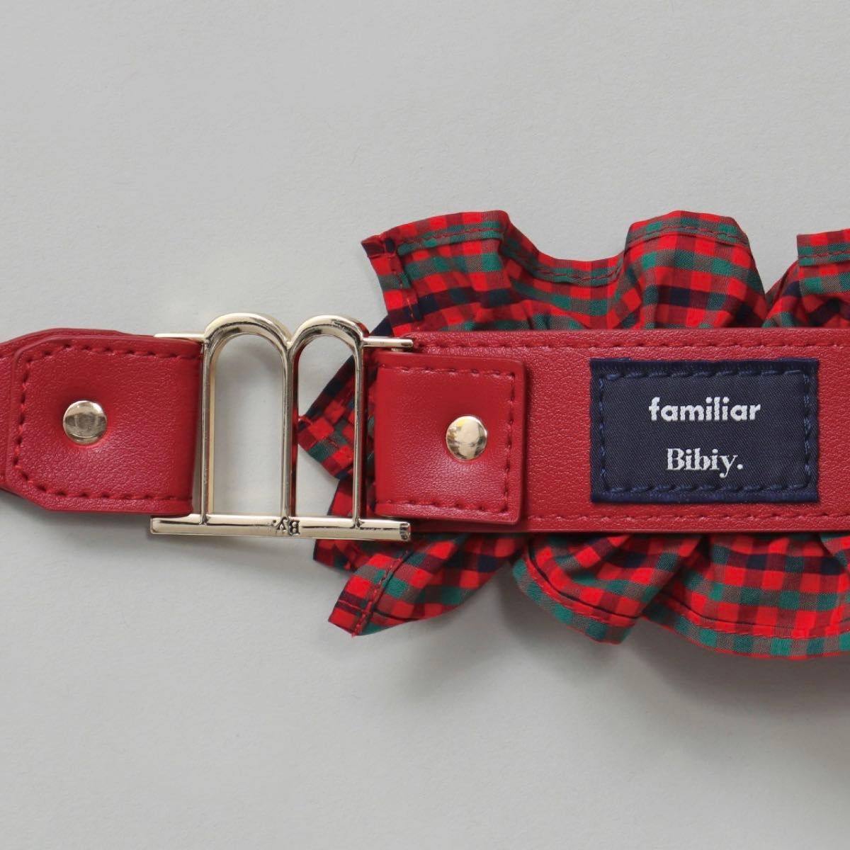 ファミリア bibiy ハンドストラップ 赤 チェック｜Yahoo!フリマ（旧