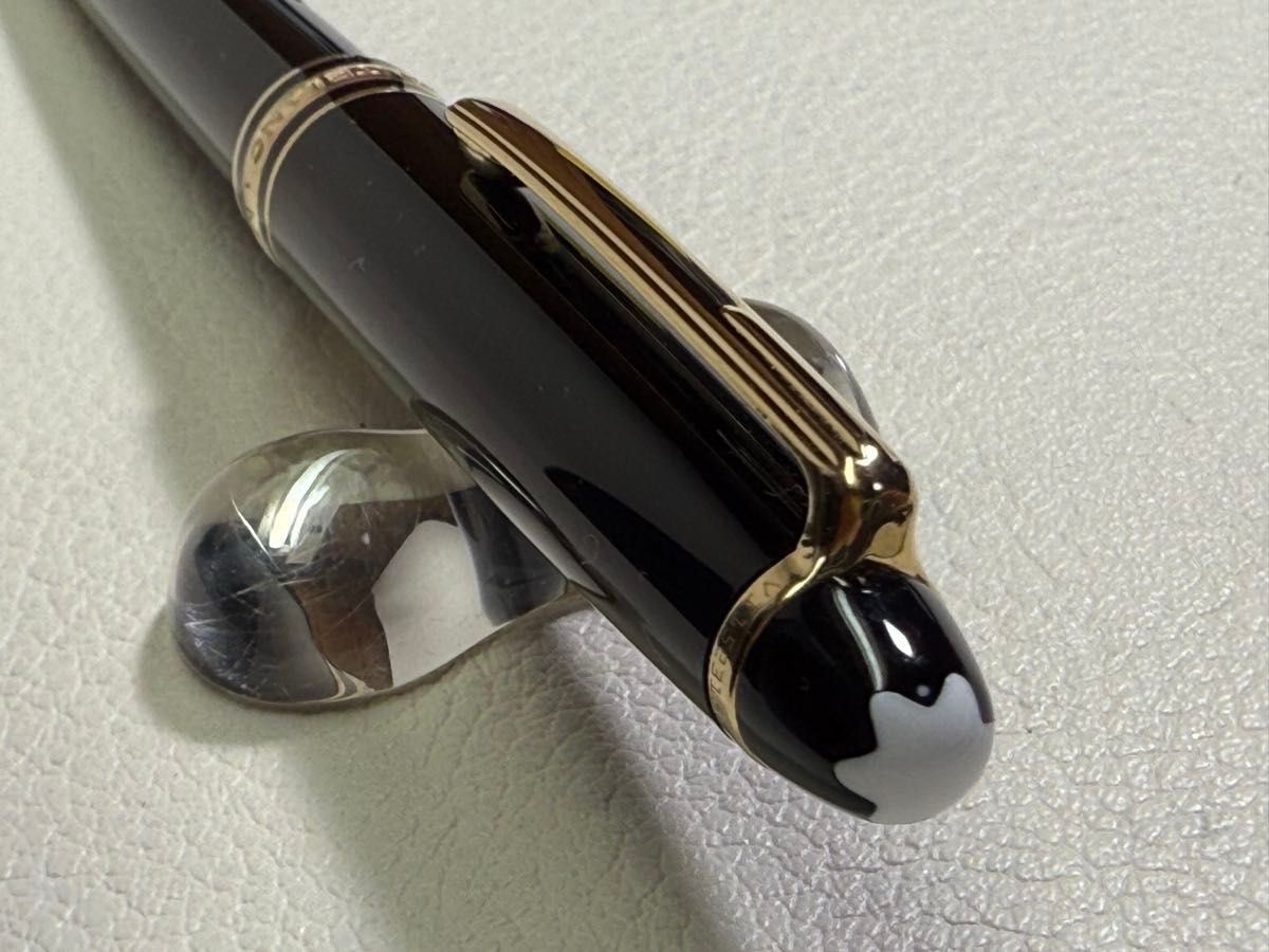 極美品 エボナイト芯 モンブラン 144 万年筆 ブラック 全金 EF 極細字