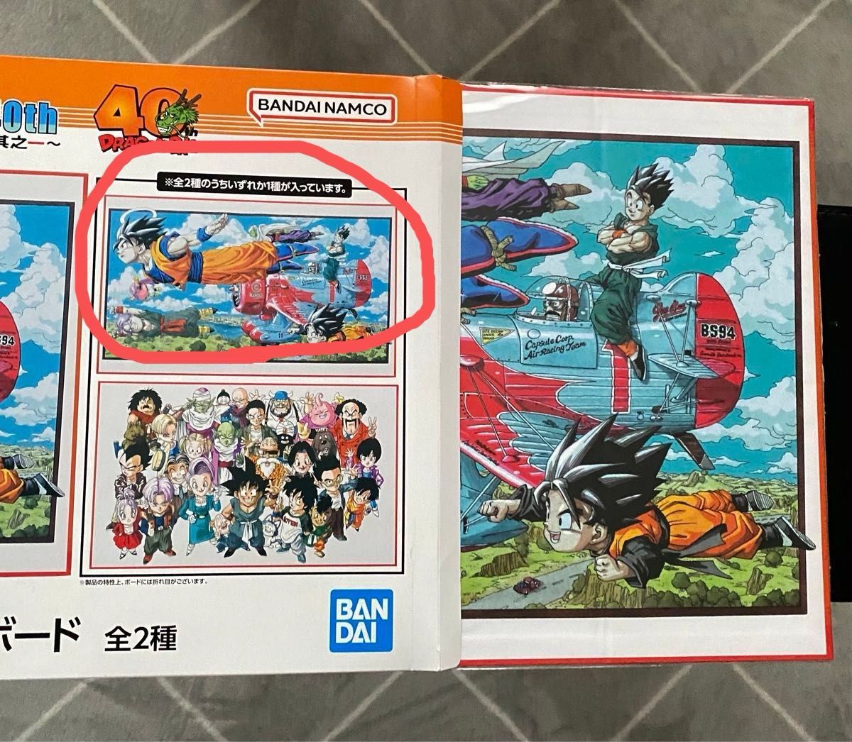 一番くじ ドラゴンボール 40th C賞 40周年記念ビジュアルボート H賞