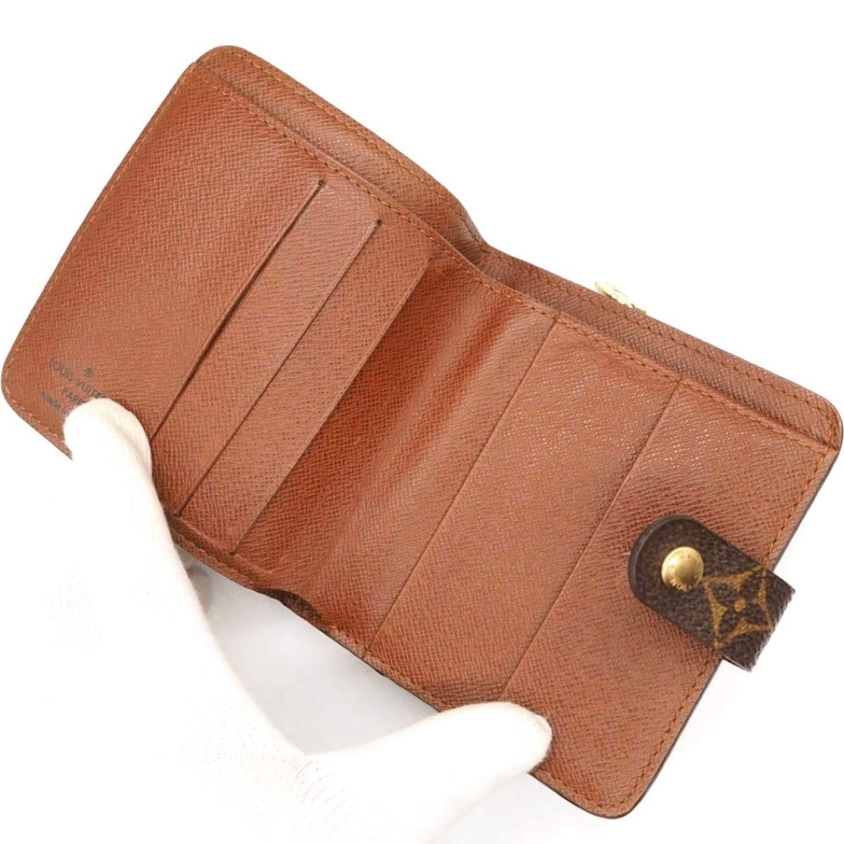 ルイヴィトン モノグラム コンパクトジップ 二つ折り財布 LOUIS