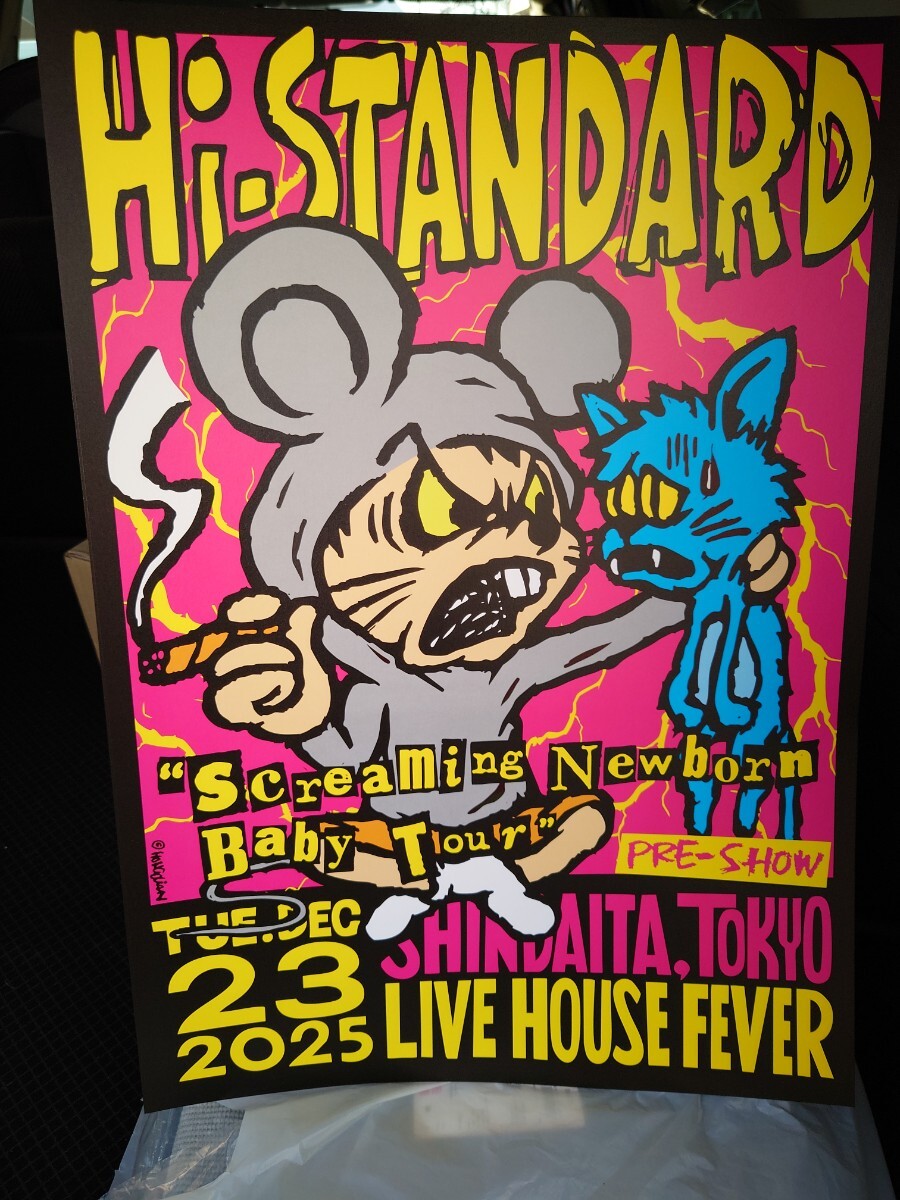 送料込 Hi-STANDARD screaming newborn baby tour ポスター 限定
