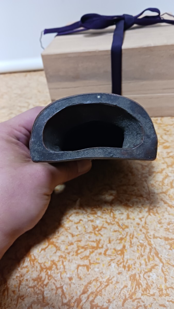 時代物 備前焼 掛花入 大黒図 茶道具 ショップ 花器 在銘 縁起物