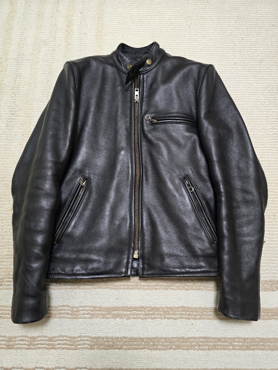 VANSON バンソン シングルライダースジャケット レザージャケット 34