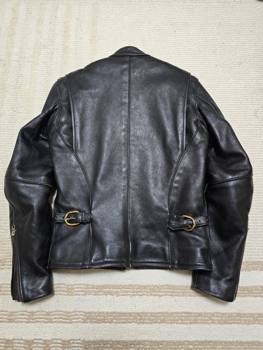 VANSON バンソン シングルライダースジャケット レザージャケット 34