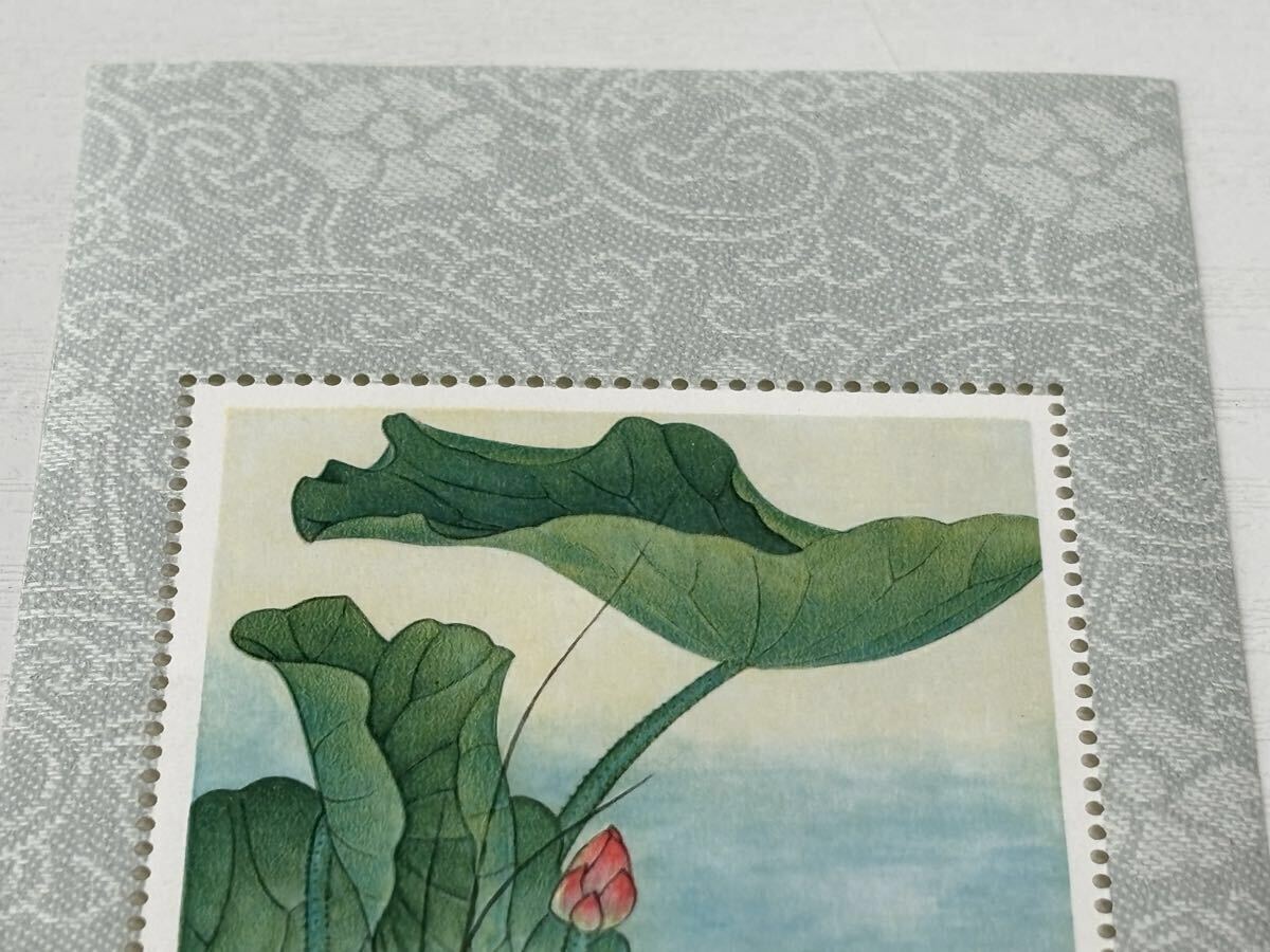 中国人民郵政 中国切手 蓮の花 T.54 1980年 小型記念シート ◇