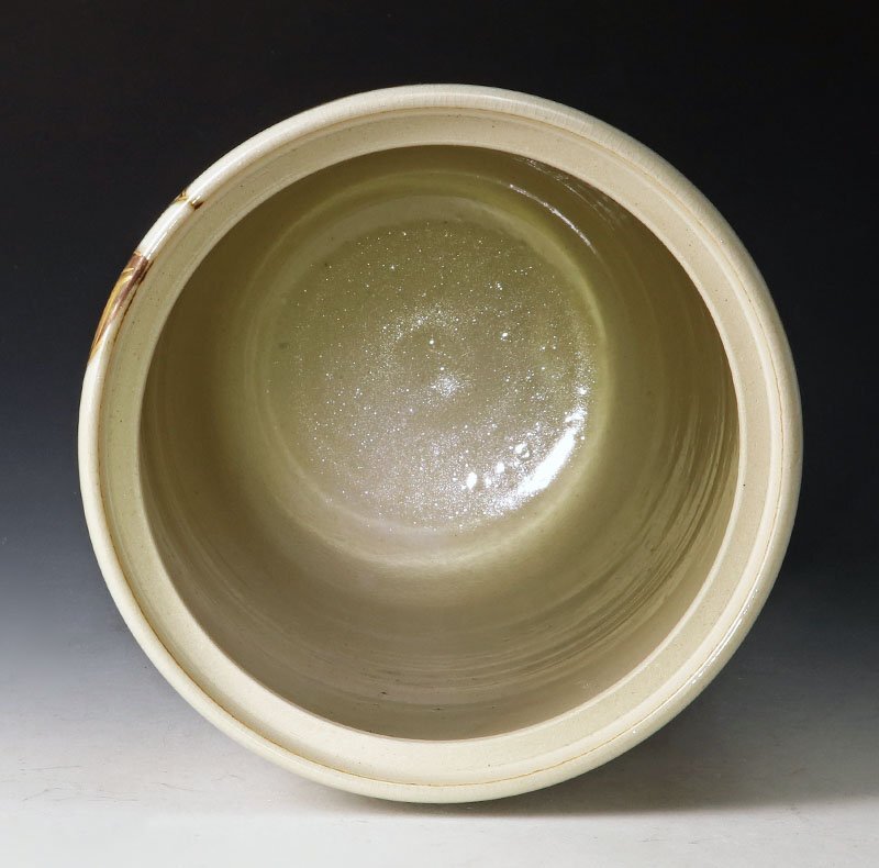 古美味】丹山窯 小峠葛芳造 葛之絵細水指 茶道具