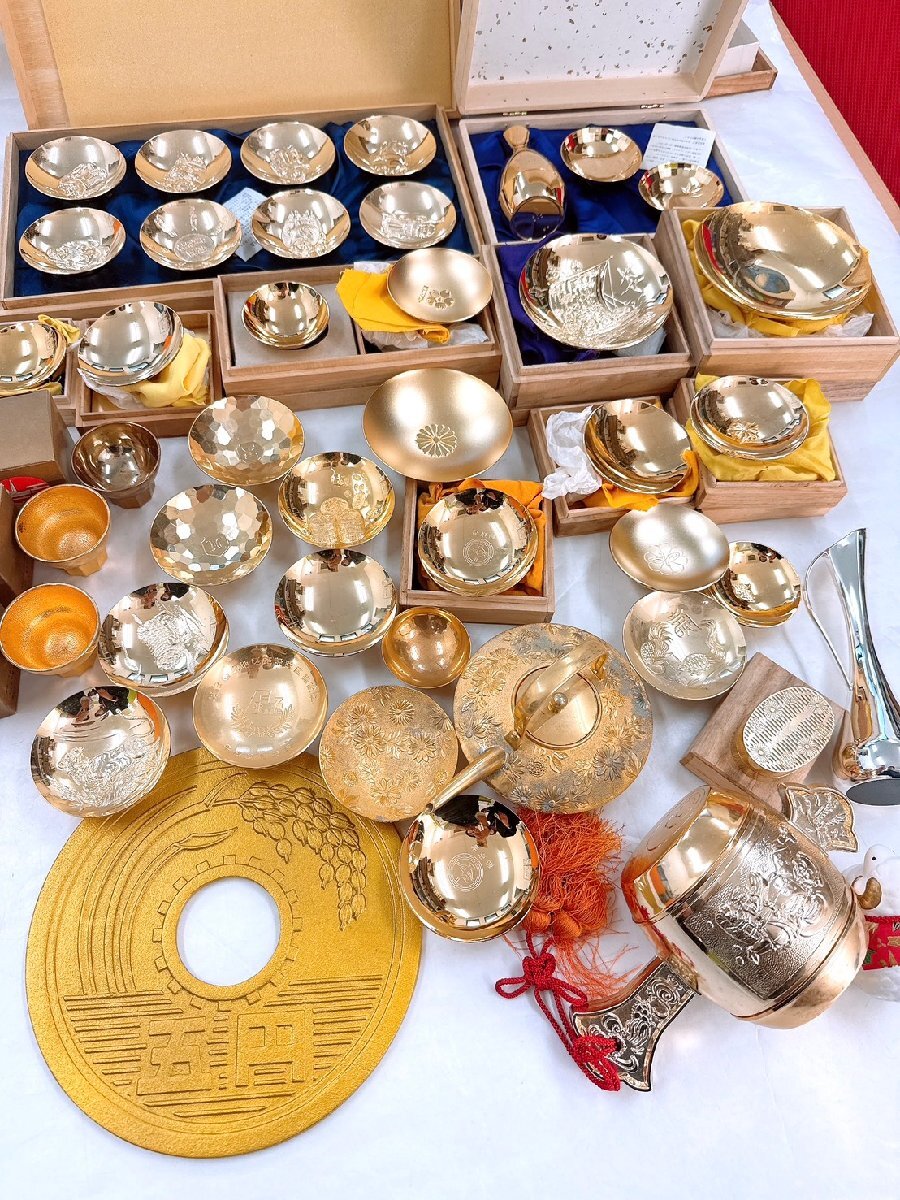 1円 K24GP 七福神 春邦作 金杯 K24GP 10個 巨大5円 レプリカ 打ち